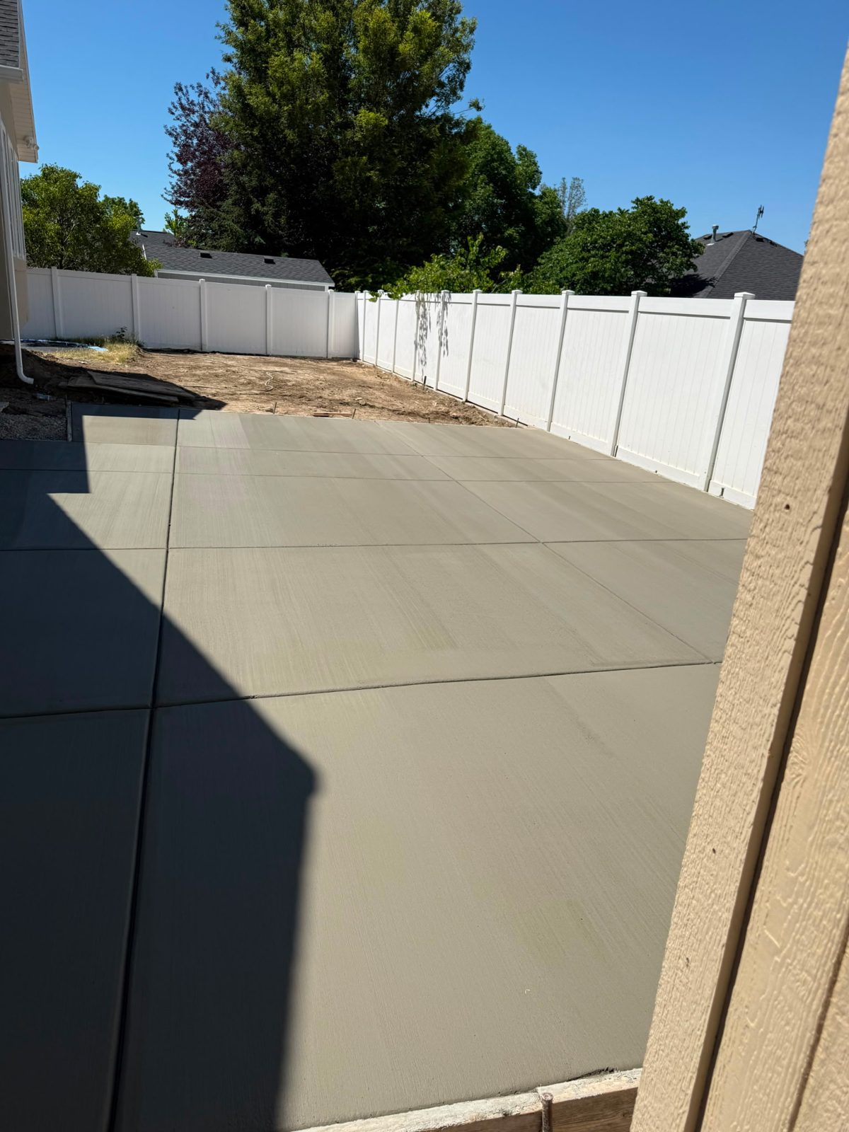 Finished backyard patio pour